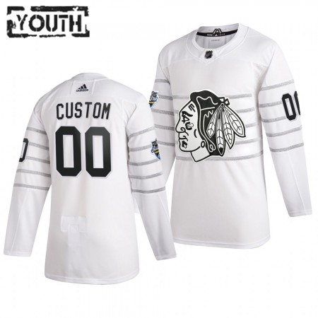 Camisola Chicago Blackhawks Personalizado Cinza Adidas 2020 NHL All-Star Authentic - Criança